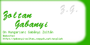 zoltan gabanyi business card